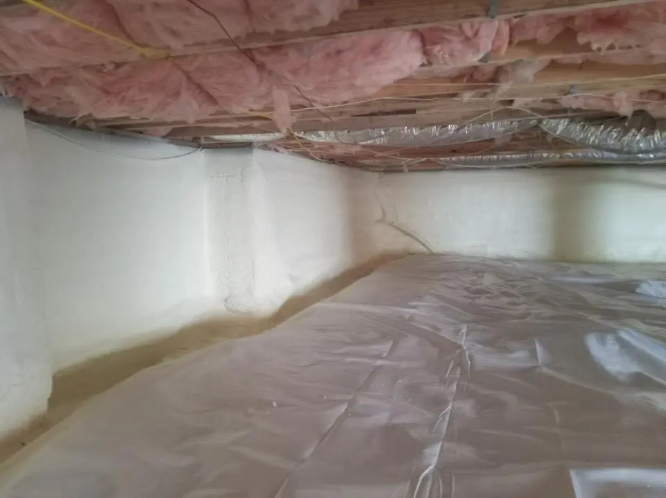 Crawl space encapsulation with closed-cell spray foam for Roof Waterproofing in State College